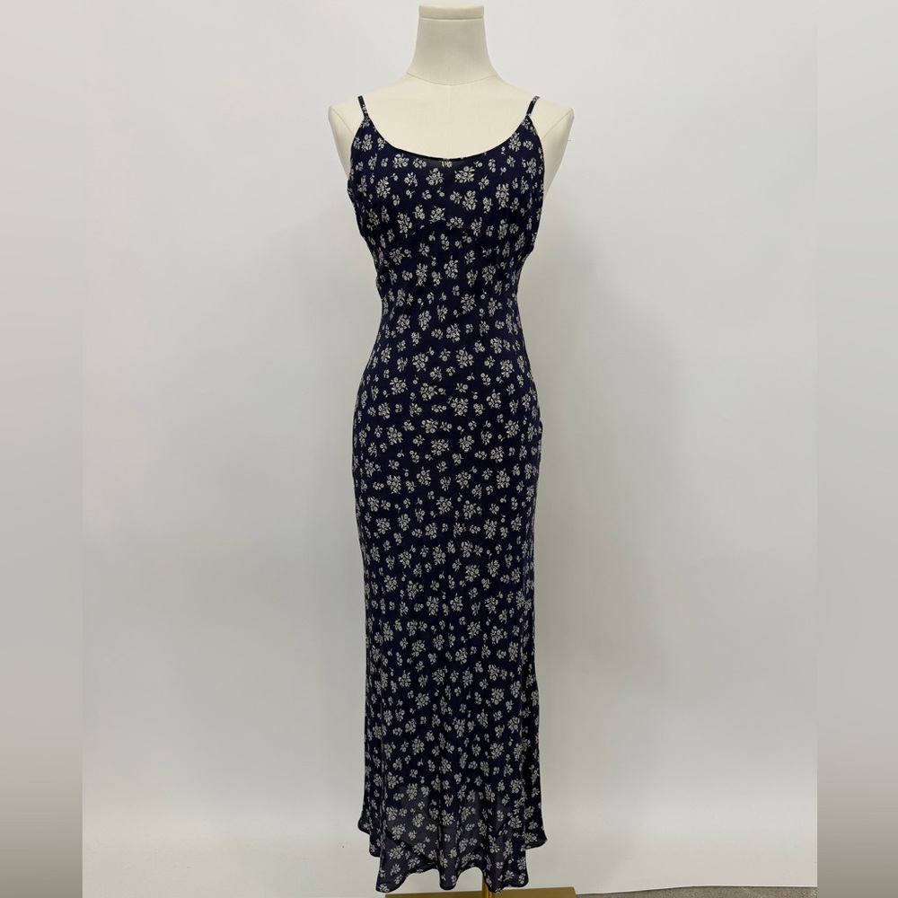 Realisation Iggy Saffron Bleu Silk Slip Dress - Picture 4 of 9